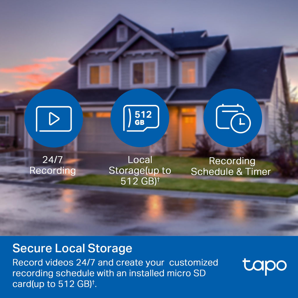 TP-Link Tapo 1080P Outdoor Wired Pan/Tilt Security Camera, C500 | 360° View, Motion Tracking, Works with Alexa & Google Home, Night Vision, Free AI Detection, Cloud & SD Card Storage