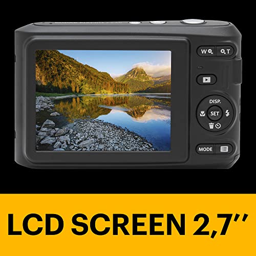 Kodak PIXPRO FZ45 16MP Compact Digital Camera, 4X Optical Zoom, AA, Black | 1080p Full HD Video, 27mm Wide Angle Lens, 2.7 Inch LCD, Point and Shoot, Digicam, Travel and Family Photos