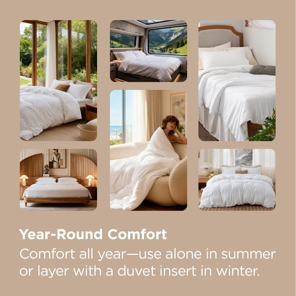 Bedsure Duvet Cover Queen Size, 3Pcs Soft Double Brushed Bedding Set, White | For Kids & Adults, 90"x90" Comforter Cover, Hotel Luxury, All Season, Breathable, Easy Care, Lightweight, Zipper Closure