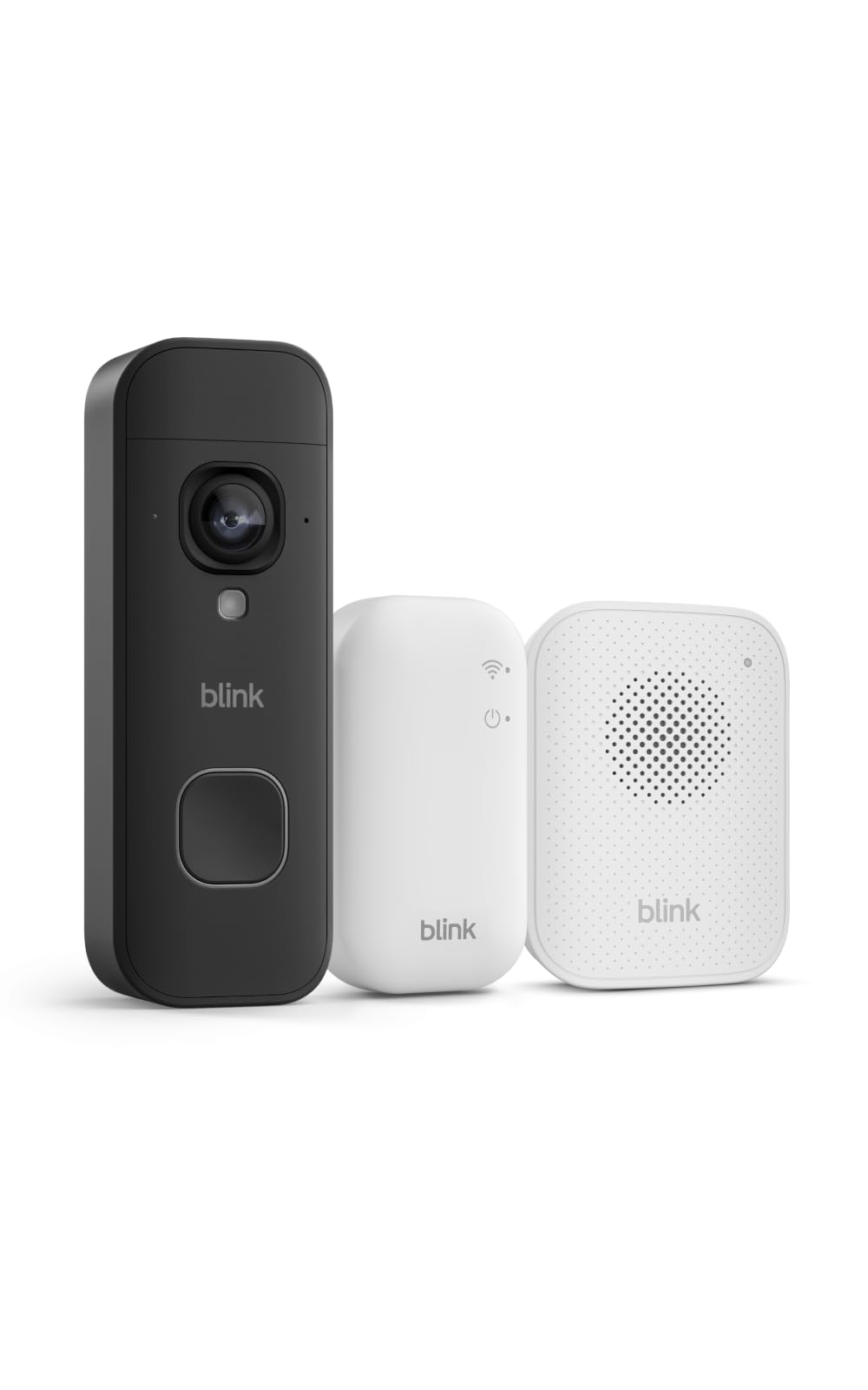 Blink Battery Doorbell 2K+ (newest model) and Blink Chime (newest model) — Wireless video doorbell, 2K resolution, in-home chime, enhanced audio. Sync Module Core included – (Black)