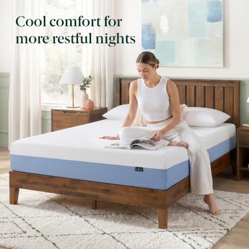Zinus 8 Inch Full Cooling Essential Memory Foam Mattress, Medium Feel | Designed for Cooler Sleep, Soothing Pressure Relief, Just-Right Medium Feel, CertiPUR-US & OEKO-TEX Certified Materials