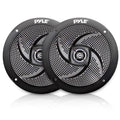 Low-Profile Waterproof Marine Speakers - 240W 6.5 Inch 2 Way 1 Pair Slim Style Waterproof and Weather Resistant Outdoor Audio Stereo Sound System, for Boat, Off-Road Vehicles - Pyle (Black)