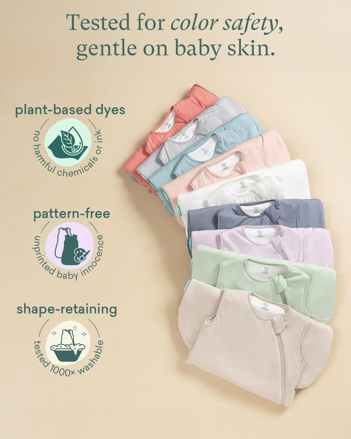 PurComfy Supersoft Bamboo Viscose Sleep Sack, 1.0 TOG Baby Sleeping Bag | Ideal For Sensitive Skin, 2-Way Zipper, All Season Baby Wearable Blanket, Neutral for Boy Girl