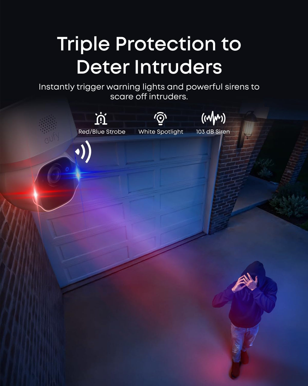 eufy Security SoloCam E42, 4-Cam Kit, 4K Solar Security Camera | AI Facial Recognition & Motion Tracking, Strobe Light, Pan & Tilt, Solar Powered, Built-in Local Storage (Up to 16TB)