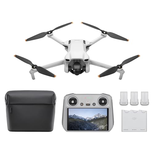 DJI Mini 3 Fly More Combo With DJI RC, 3 Batteries | Lightweight Camera Drone With 4K HDR Video, 114-Min Flight Time, Vertical Shooting, 32800ft (10km) Video Transmission