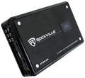 Rockville Atom 8B Black 8-Channel Marine/Boat Amplifier Amp | 3500W Peak, 880W RMS, Bluetooth, 4/6/8-Channel Configurable, Class D, Dual 50-250Hz Crossovers, RCA Line Output