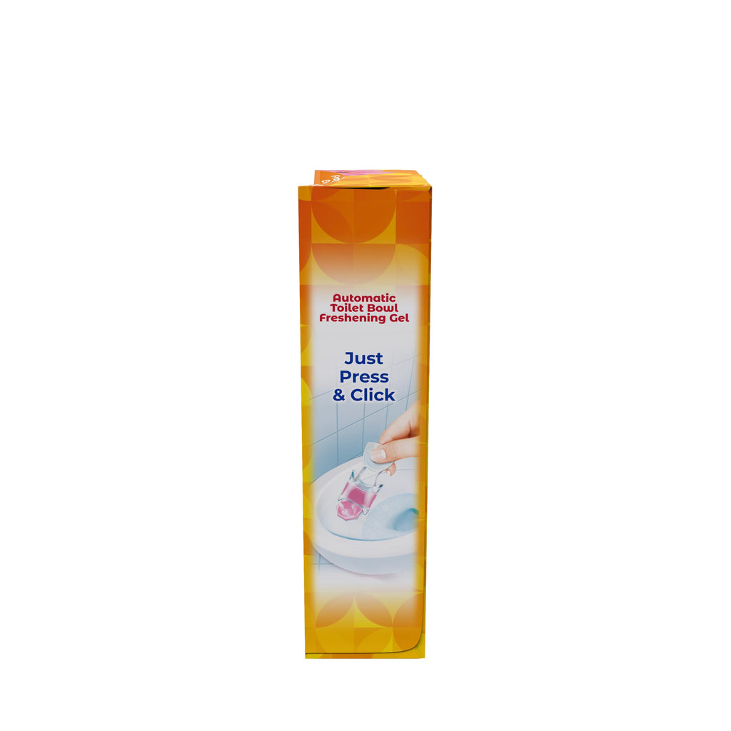 Lysol Click Gel Toilet Bowl Cleaner, Gel Stamp, Mango, 6 Count | Automatic Toilet Bowl Freshening Gel, Toilet Gel Stamps, Septic Safe, Toilet Deodorizer, Bathroom Cleaning Supplies, 18 Weeks